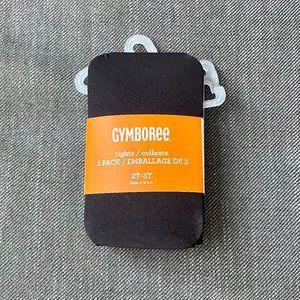 NWT Gymboree Tights (2 Pack) Black/White (2T-3T)